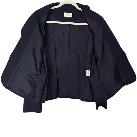 Susan Bristol VTG 100% Wool Blazer Women's 10 Navy Career Lined Pockets - Picture 5 of 8